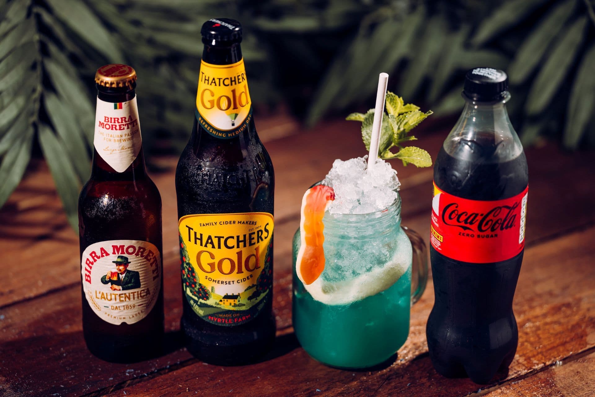 A selection of standard drinks.