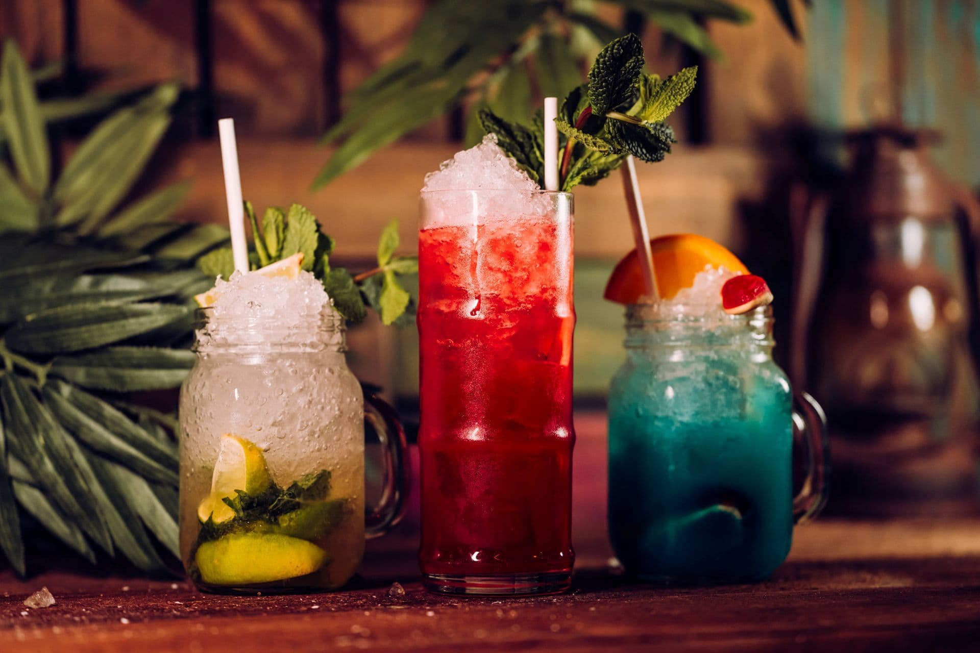 A selection of mocktails at Treetop Golf