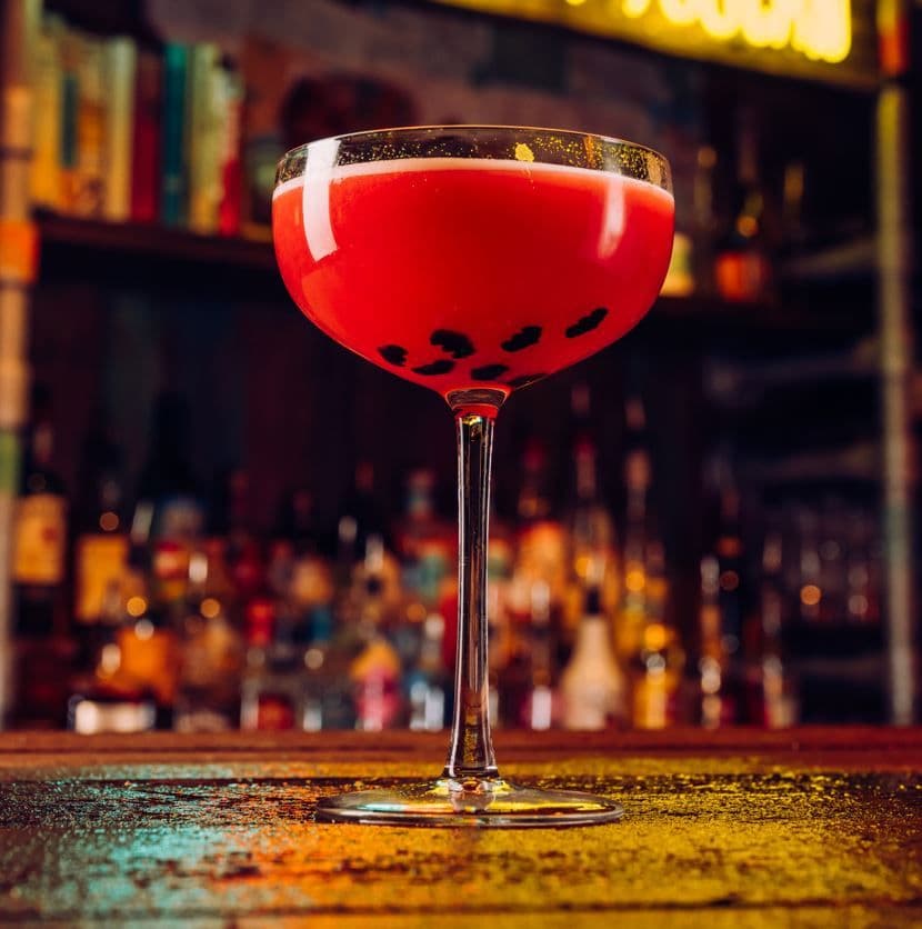 The Bat Berry halloween martini.