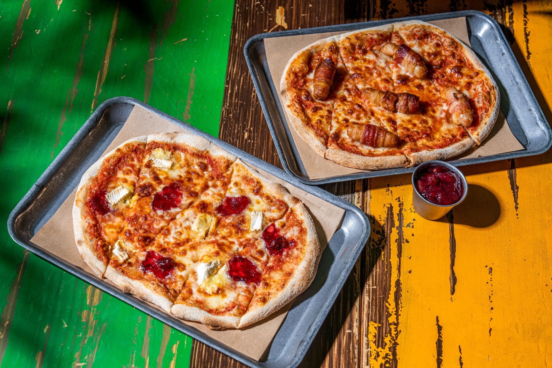 Festive pizzas at Treetop Golf