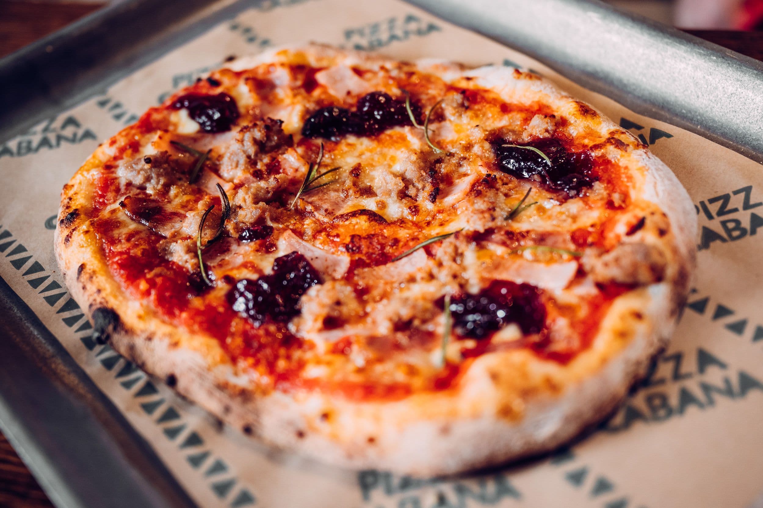 Pigs N Blankets Festive Pizza at Treetop Golf.