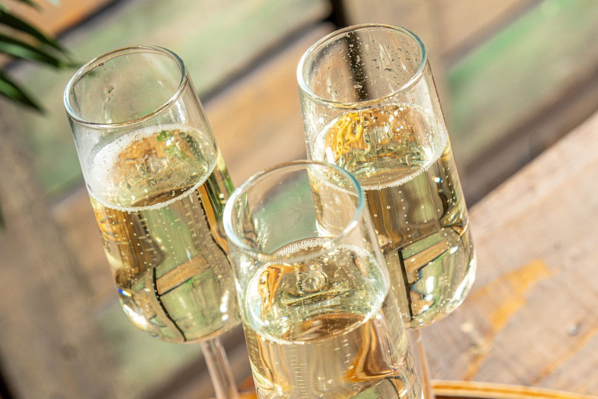 Glasses of prosecco at Treetop Golf