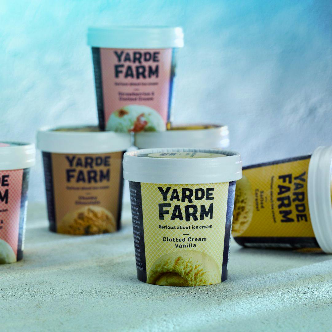 A collection of Yarde Farm ice creams.