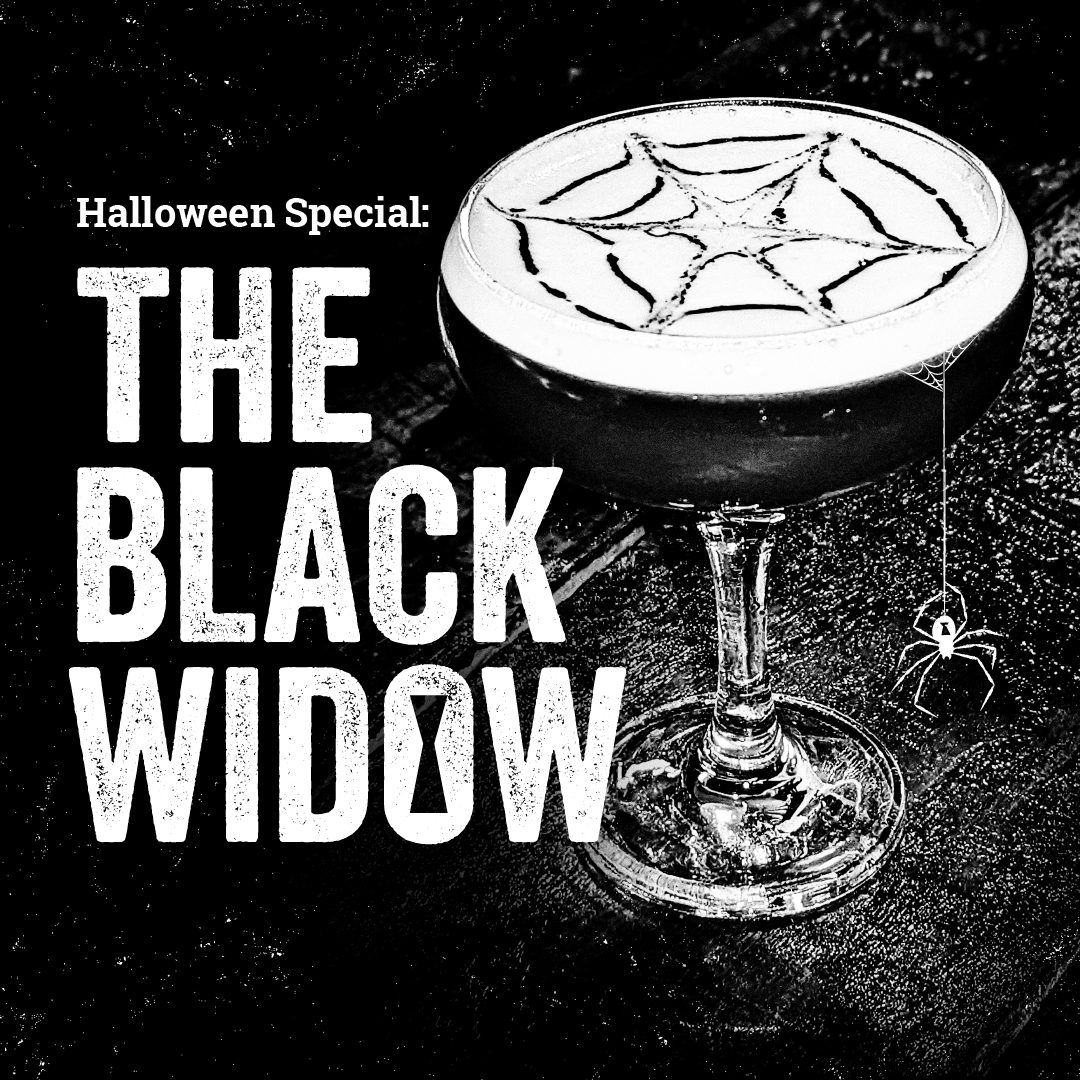 Poster of The Black Widow Cocktail.